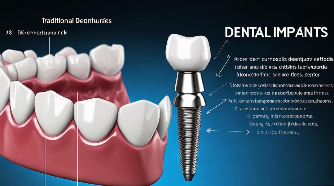 传统假牙和种植牙的区别究竟体现在哪些方面?-图1 传统假牙和种植牙的区别究竟体现在哪些方面?-图1