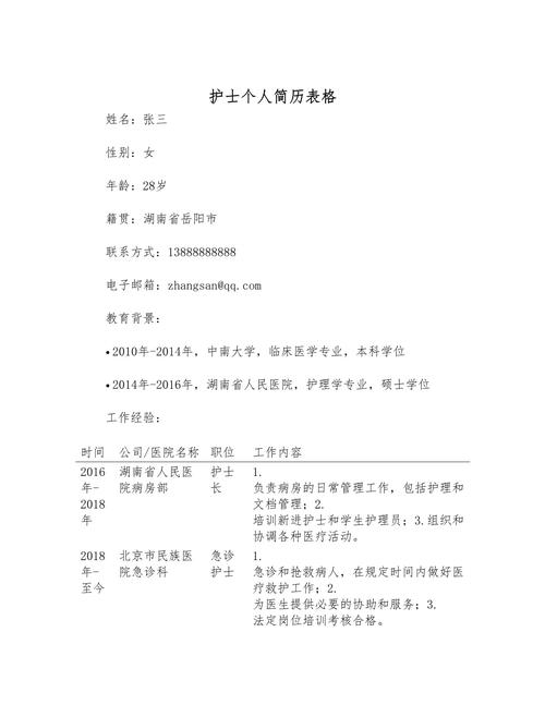 正畸科护理个人简历-图2