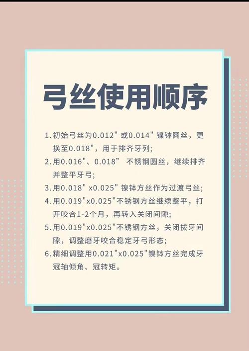 牙齿正畸弓丝的型号-图3