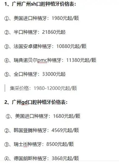 广州柏德口腔植牙费用大概多少？一颗牙的植牙费用具体包含哪些项目？-图1